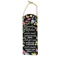 Metal Wall Sign, Garden Rules
