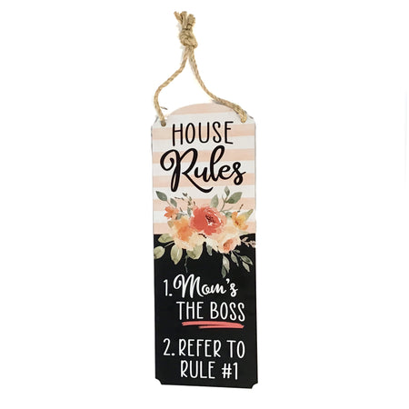 Metal Wall Sign, House Rules
