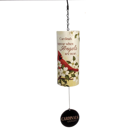 Cylinder Sonnet Wind Chime, Cardinals Appear, 18"
