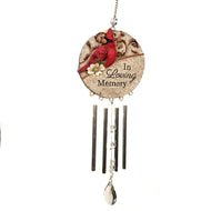 Resin Wind Chime, Cardinal Memorial 3 Asst