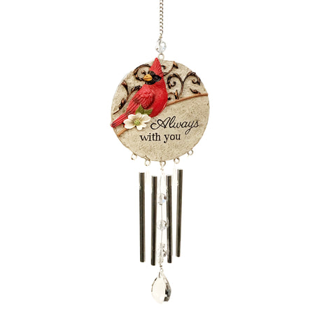 Resin Wind Chime, Cardinal Memorial 3 Asst