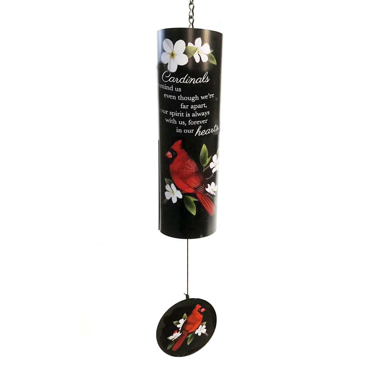 Cylinder Sonnet Wind Chime, Cardinals, 36"
