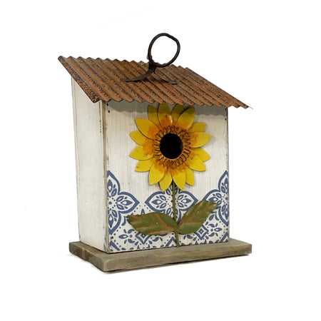 Wood Birdhouse, Sunflower