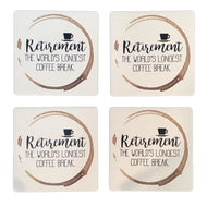 Retirement Coasters, Stoneware, Set of 4