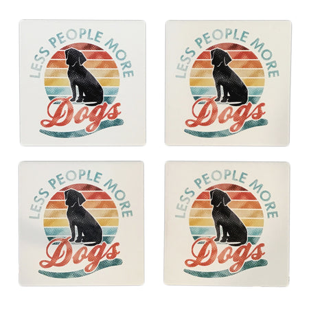More Dogs Coasters, Stoneware, Set of 4