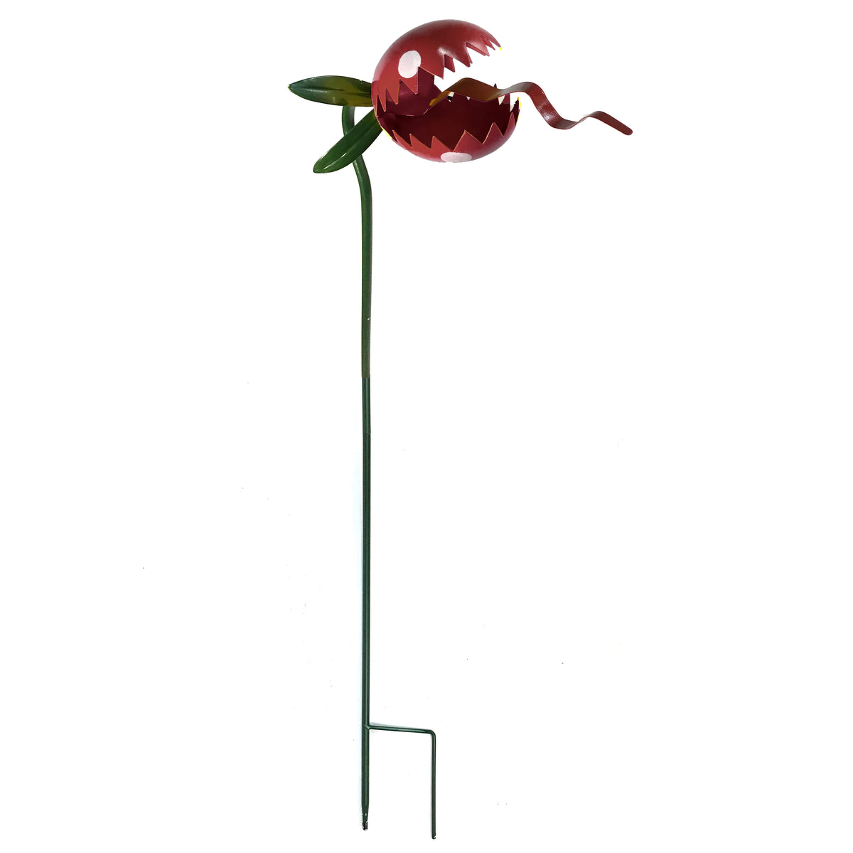 Monster Flower Metal Garden Stake, Red, 40in