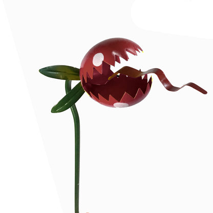 Monster Flower Metal Garden Stake, Red, 40in