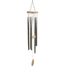 Load image into Gallery viewer, Multi Colour Solar Wind Chime, Silver 44in
