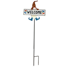 Load image into Gallery viewer, Welcome Sign Gnome Stake 42in
