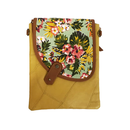 Yellow Floral Crossbody Bag, Small