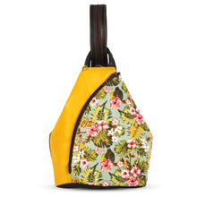 Load image into Gallery viewer, Yellow &amp; Green Floral Backpack
