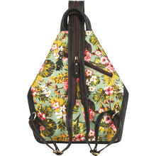 Load image into Gallery viewer, Yellow &amp; Green Floral Backpack
