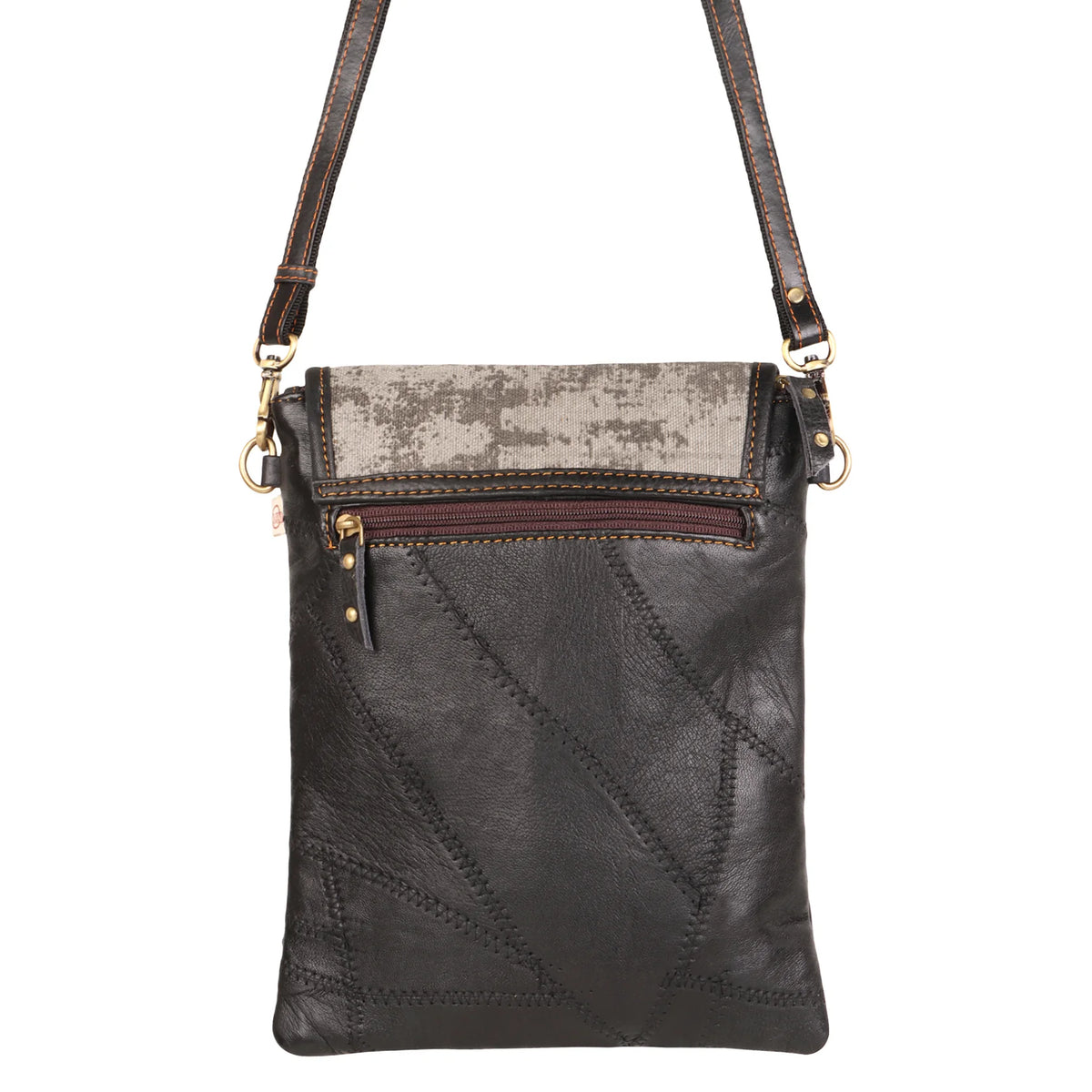 Small Black & Grey Crossbody Bag