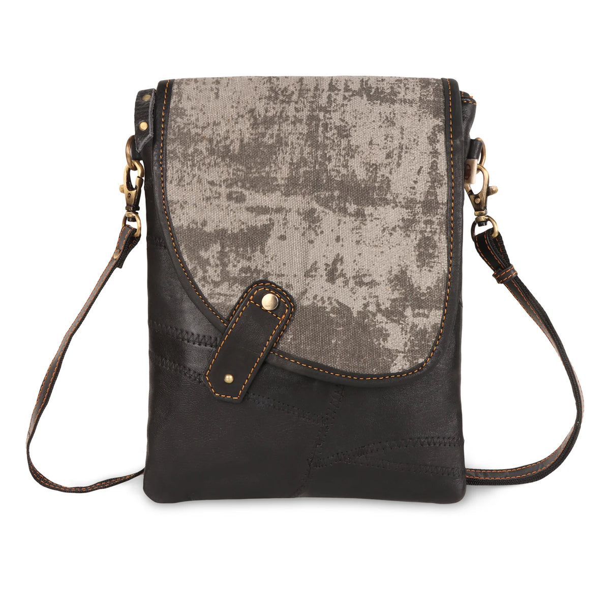 Small Black & Grey Crossbody Bag