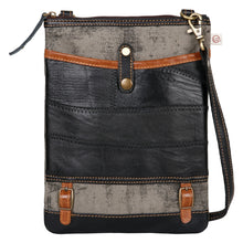 Load image into Gallery viewer, Small Black Grey &amp; Brown Crossbody Bag
