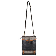Load image into Gallery viewer, Small Black Grey &amp; Brown Crossbody Bag
