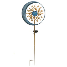 Load image into Gallery viewer, Blue Moon Metal Solar Garden Stake
