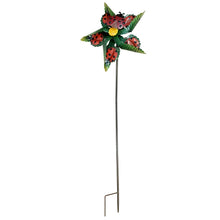 Load image into Gallery viewer, Star Spinner Ladybug Metal Stake
