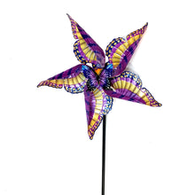 Load image into Gallery viewer, Star Spinner Purple Butterfly Metal Stake
