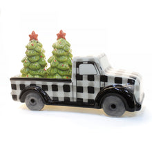 Load image into Gallery viewer, Truck with Christmas Tree Salt &amp; Pepper Shakers
