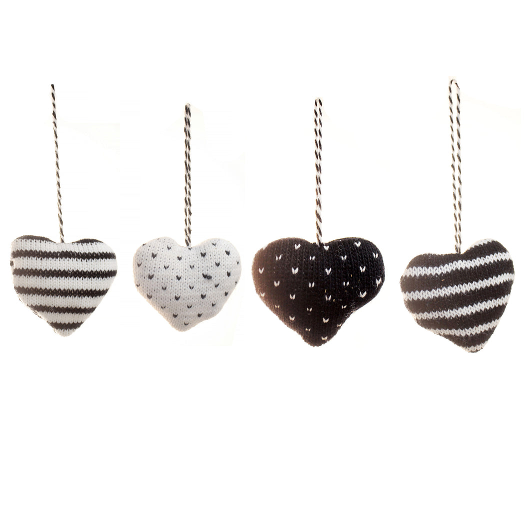 Heart Ornaments, Set of 4