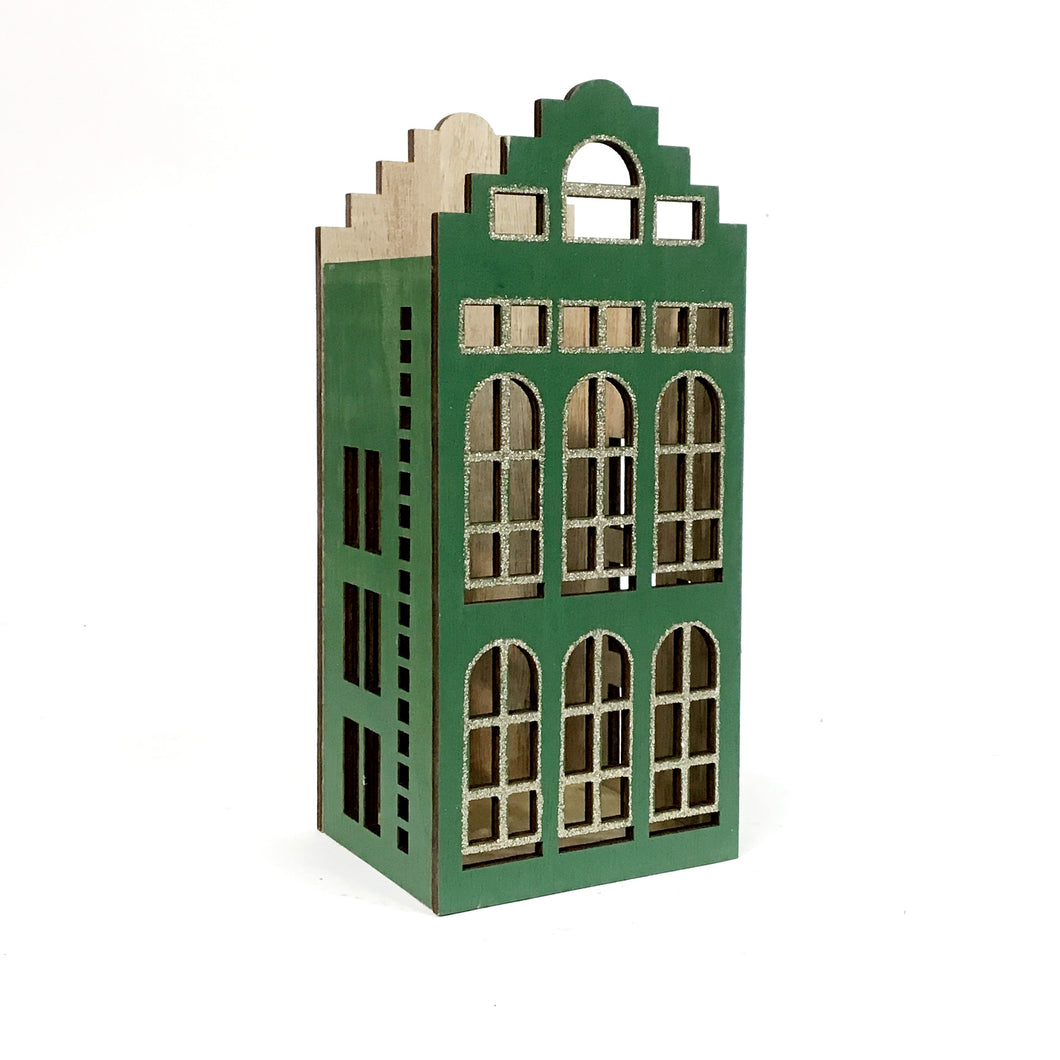 Green Wood House Figurine