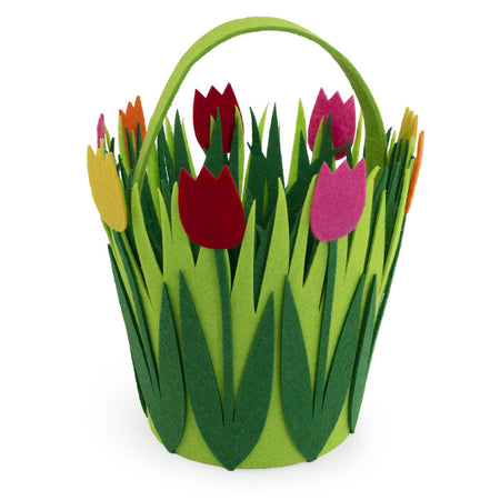 Tulips Felt Basket