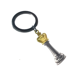 King Chess Piece Metal Keychain