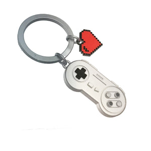 Video Game Controller Metal Keychain