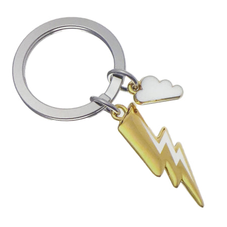Lightning Bolt Metal Keychain