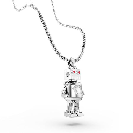 Robot On Shirt Necklace