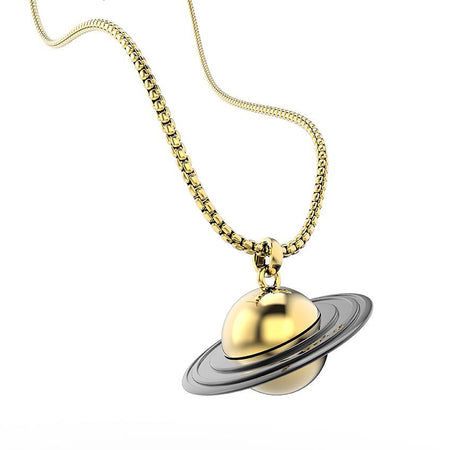 Saturn On Shirt Necklace