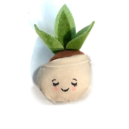 Mini Potted Succulent Plushies, 3 Asst