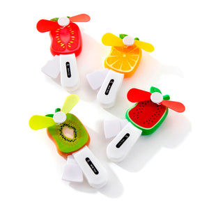 Fruit Handheld Manual Fan, 4 Asst