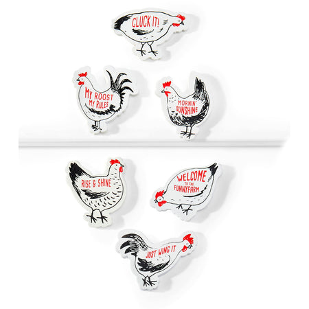 Chicken Farm Resin Tokens, 6 Asst