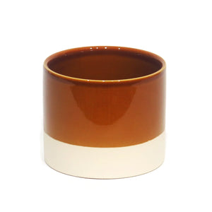 Pot, 4in, Ceramic, Reactive Glaze, Umber