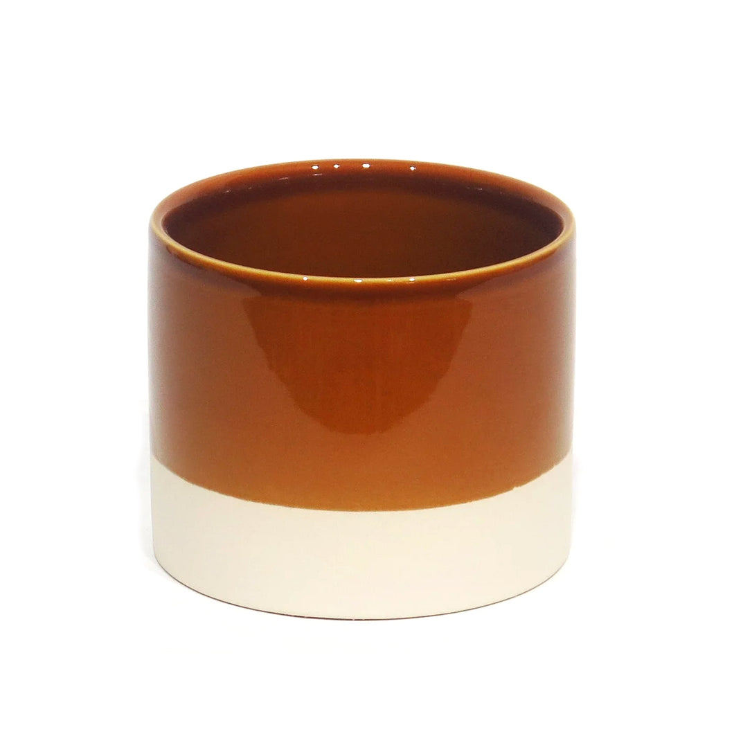 Pot, 4in, Ceramic, Reactive Glaze, Umber