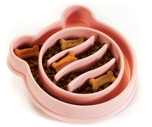 Slow Feeding Dog Bowl, 2 Asst