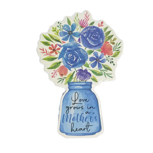 Wood Floral Bouquet Token, 6 Asst