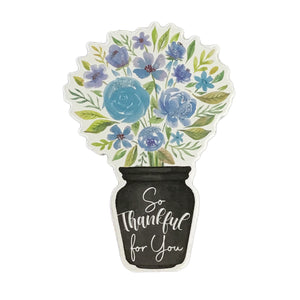 Wood Floral Bouquet Token, 6 Asst