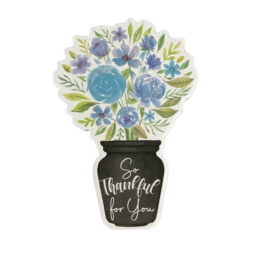 Wood Floral Bouquet Token, 6 Asst