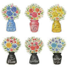 Load image into Gallery viewer, Wood Floral Bouquet Token, 6 Asst
