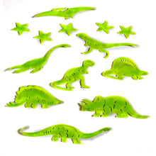 Load image into Gallery viewer, Glow in the Dark Dinosaur Plastic Stickers
