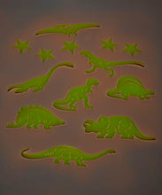 Load image into Gallery viewer, Glow in the Dark Dinosaur Plastic Stickers
