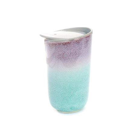 Turquoise Glass Ceramic Coffee Mug, 11oz