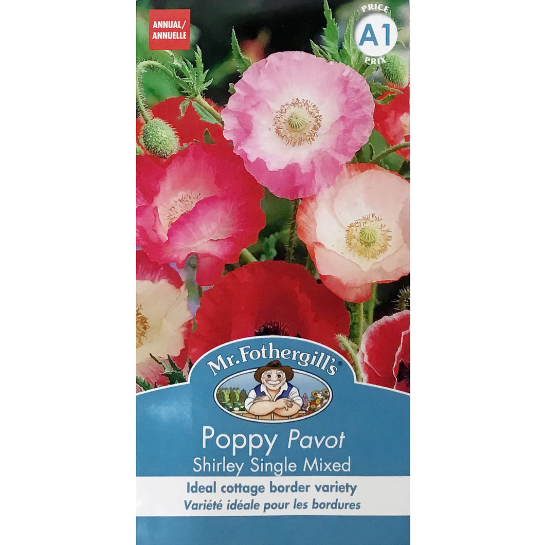Poppy - Shirley Single Mix Seeds, Mr Fothergill's