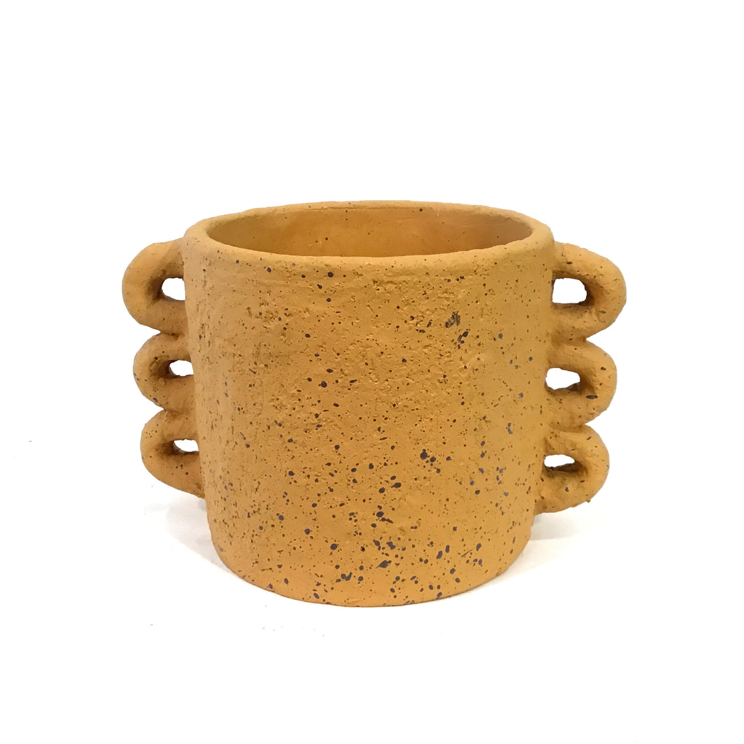 Yellow Itaque Pot, 20x14x13cm
