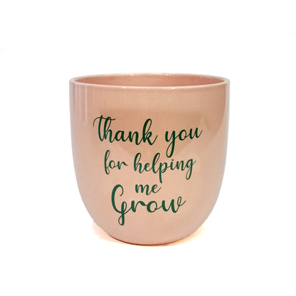 Pink "Grow" Pot, 15x15x15cm