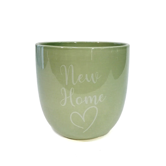 Green "Home" Pot, 15x15x15cm