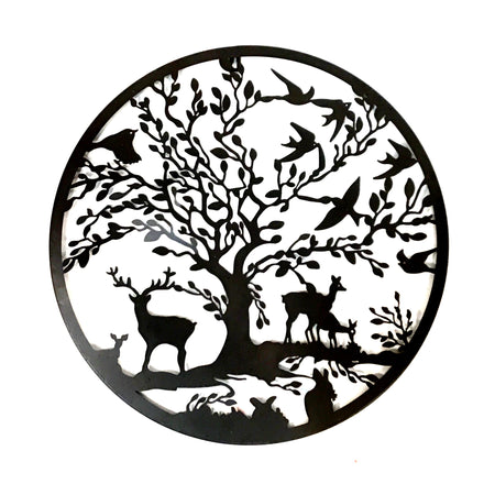 Forest Life Metal Wall Art, 24in